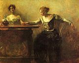 Thomas Dewing Famous Paintings - The Fortune Teller